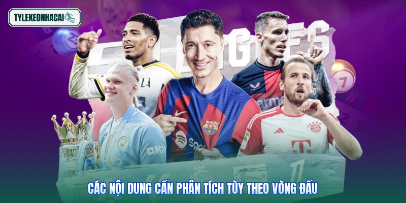 Các nội dung cần phân tích tùy theo vòng đấu